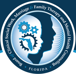 Florida Board of Clinical Social Work, Marriage & Family Therapy and Mental Health Counseling approved provider logo